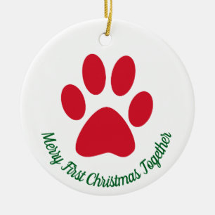 Paw Skriv ut första julen tillsammans Ornament