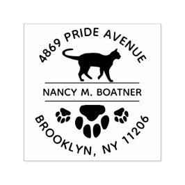 Paw Skriv ut Frimärke självtryckande Cat Returadre Självfärgande Stämpel