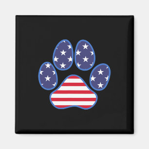 Paw Skriv ut Hund katt 4 juli 2010 amerikanska Fla Magnet