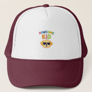 Paw-som Kid Söt Hund T-Shirt för Pojkar och Flicko Keps