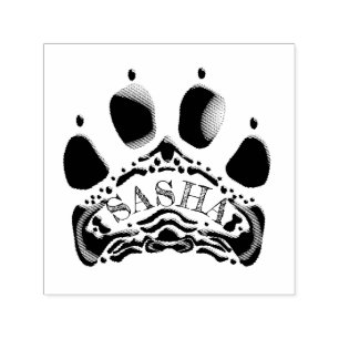 Paw-utskrift 3-5 Brev Självfärgande Stämpel
