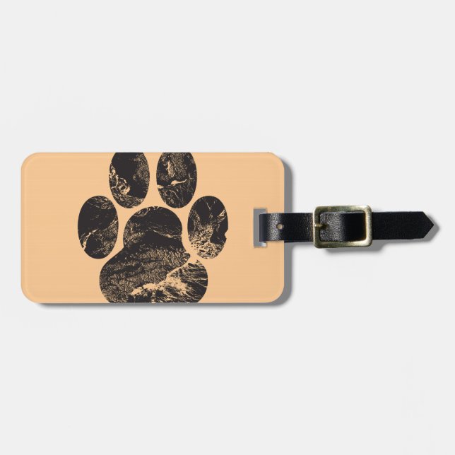 Paw-utskrift Bagagebricka (Horisontell Framsida)