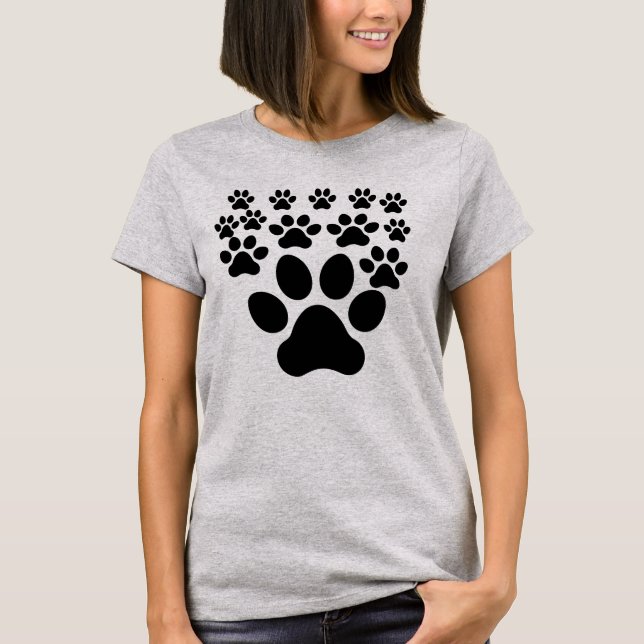 Paw-utskrift, Djurälskare T Shirt (Framsida)