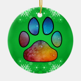 Paw-utskrift Julgransprydnad Keramik