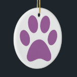 Paw-utskrift Julgransprydnad Keramik<br><div class="desc">Roligt Paw Skriv ut design för djur älskare!</div>