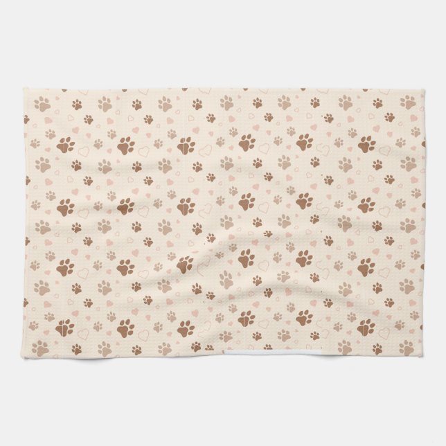 Paw-utskrift Kökshandduk (Horisontell)