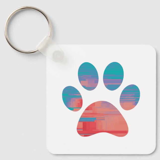 Paw-utskrift Nyckelring (Framsida)