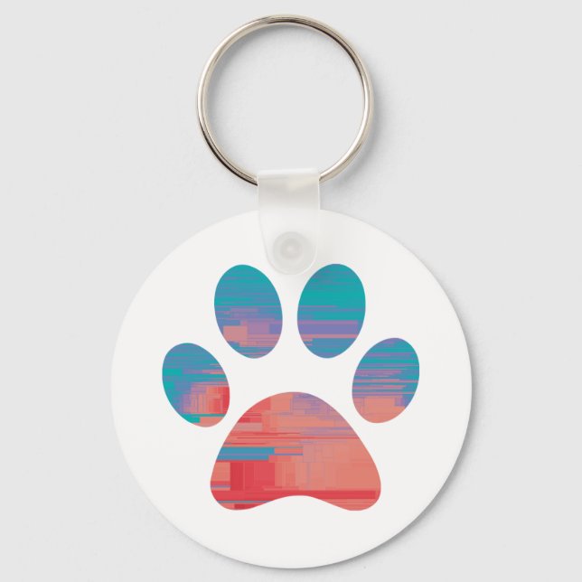 Paw-utskrift Nyckelring (Framsida)