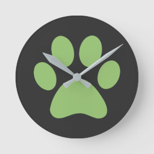 Paw-utskrift    rund klocka