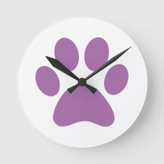 Paw-utskrift rund klocka