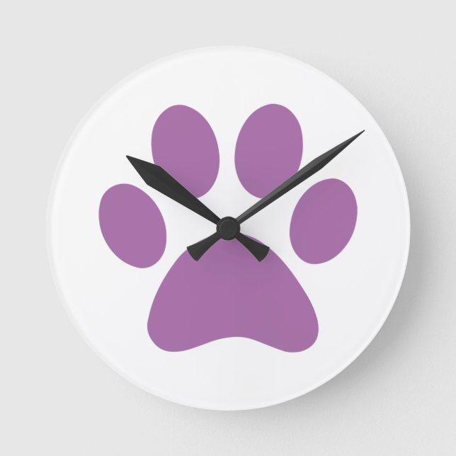 Paw-utskrift     rund klocka (Framsida)