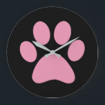 Paw-utskrift Stor Klocka<br><div class="desc">Roligt Paw Skriv ut design för djur älskare!</div>