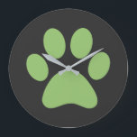 Paw-utskrift  stor klocka<br><div class="desc">Roligt Paw Skriv ut design för djur älskare!</div>