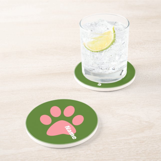 Paw-utskrift Underlägg Sandsten (Sidan)