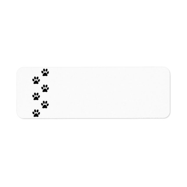 Paw-utskriftsetikett Returadress Etikett (Framsidan)