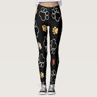 Paw utskriftsfärg leggings