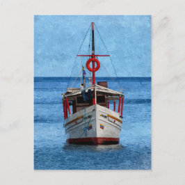 Pawarita Island Boat Lodrät Postcard Vykort