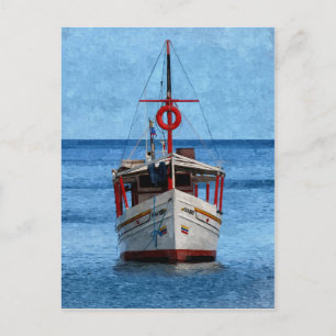 Pawarita Island Boat Lodrät Postcard Vykort