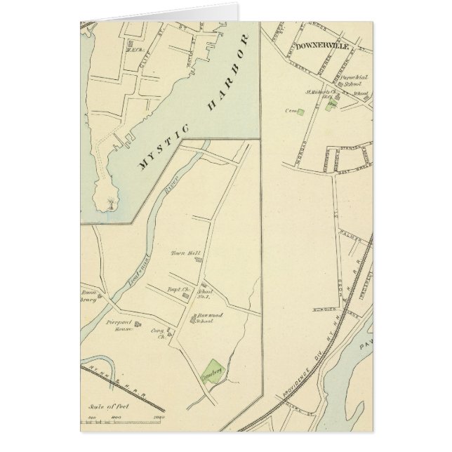 Pawcatuck, Noank, Lyme Hälsningskort (Framsidan)