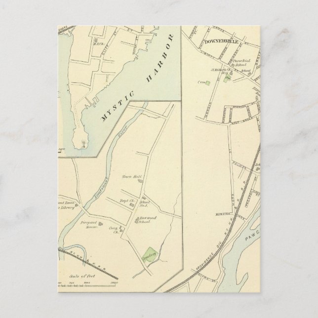 Pawcatuck, Noank, Lyme Vykort (Framsida)