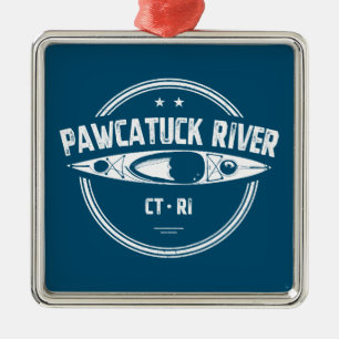 Pawcatuck River Connecticut Rhode island Kayaking Julgransprydnad Metall