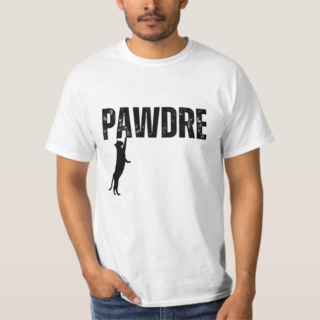 Pawdre Funny Cat Pappa T Shirt (Framsida)