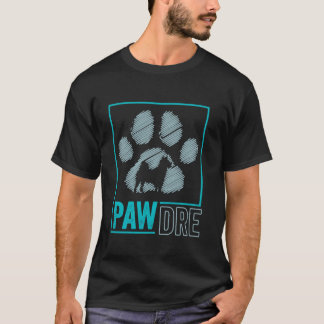 Pawdre Hund Päls pappa Paw Print Far's Day Do T Shirt