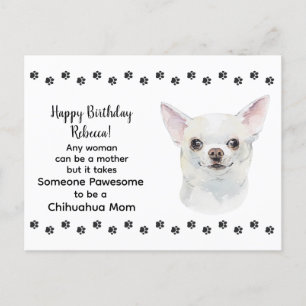 Pawesome Bästa Chihuahua Hundmamma Glad Födelsedag Vykort