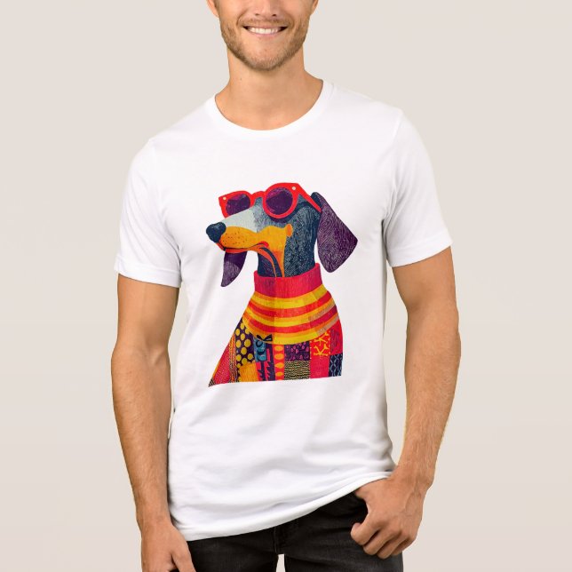 Pawfect Dachshund Wienerdog doxie Dogdad i Stil T Shirt (Framsida)
