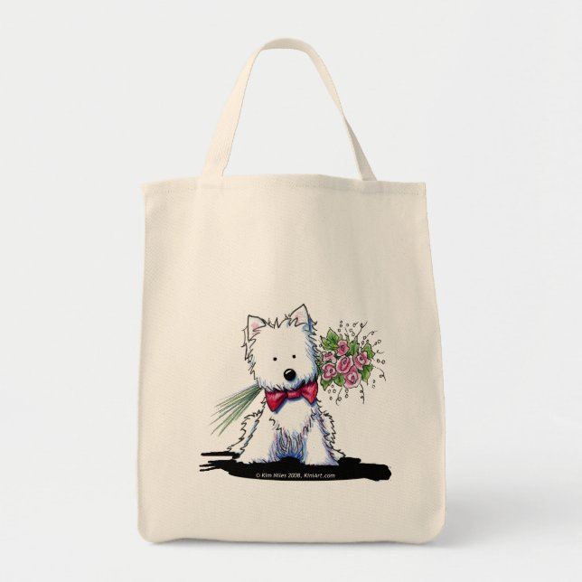 Pawfect KiniArt Westie Matkasse Tygkasse (Framsidan)