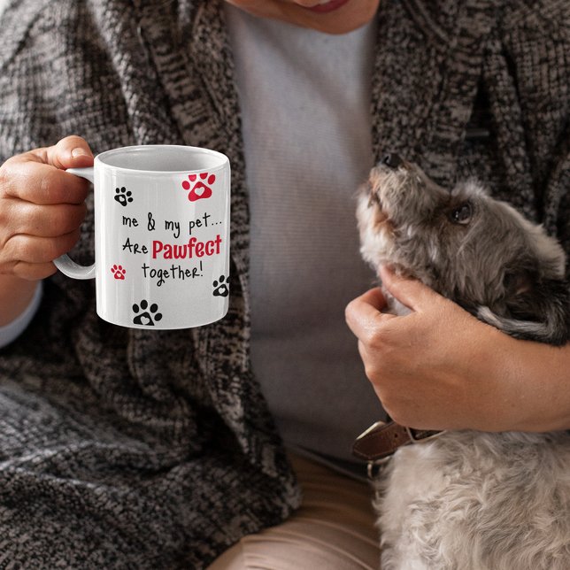 'Pawfect Together' Pet Owner Photo Collage Kaffemugg (Skapare uppladdad)