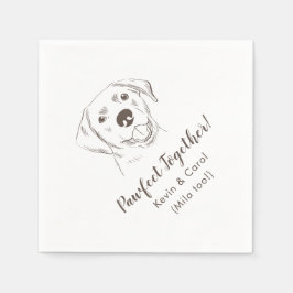 Pawfect ToTillsammans Labrador Bröllop Napkins Pappersservett