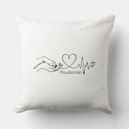 Pawfection One-Line Art – Minimalist Dog Lover Kudde