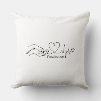 Pawfection One-Line Art – Minimalist Dog Lover Kudde