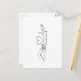 Pawfection One-Line Art – Minimalist Dog Lover Vykort