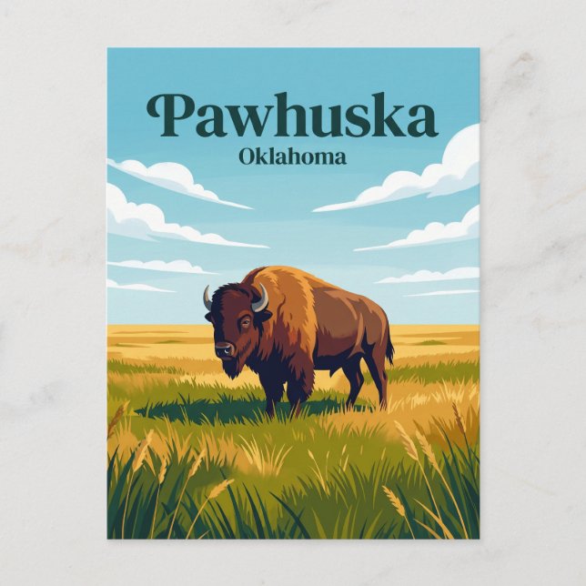 Pawhuska Oklahoma Vykort (Framsida)