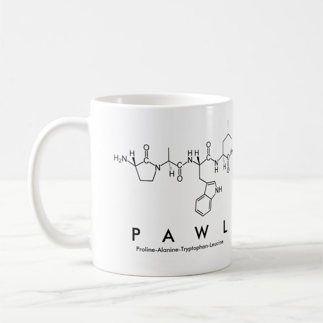 Pawl peptide namn mugg (Vänster)