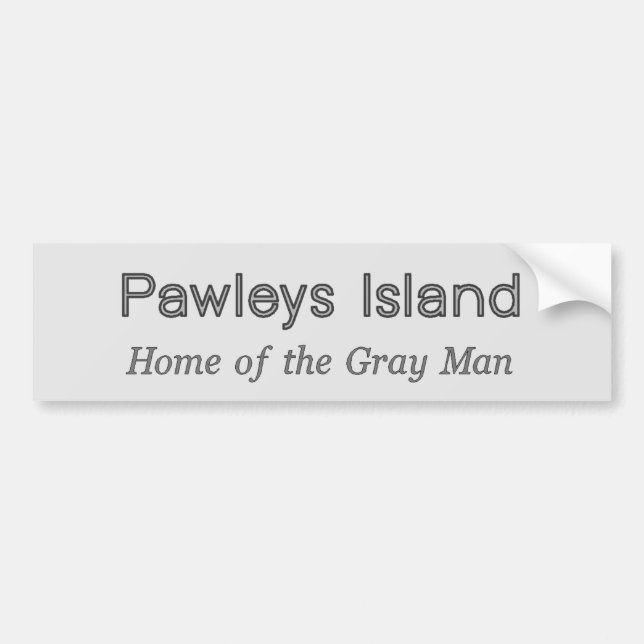 Pawleys Island Grått Man Bildekal (Framsidan)