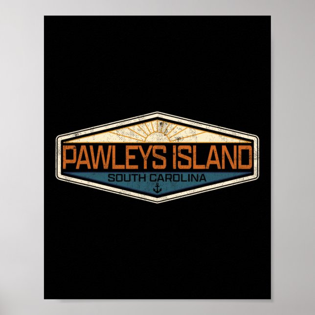 Pawleys Island South Carolina Distress Poster (Framsidan)