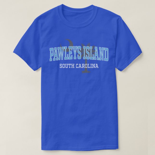 Pawleys Island South olina Palmetto Coastal Blue T Shirt (Design framsida)