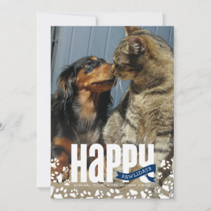 Pawlidays Pet-julfotoport i lycklig Julkort