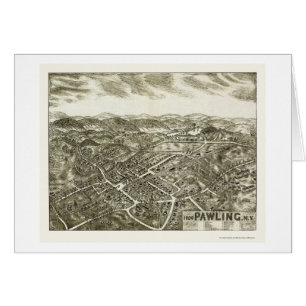Pawling panorama- karta för NY - 1909 Hälsningskort