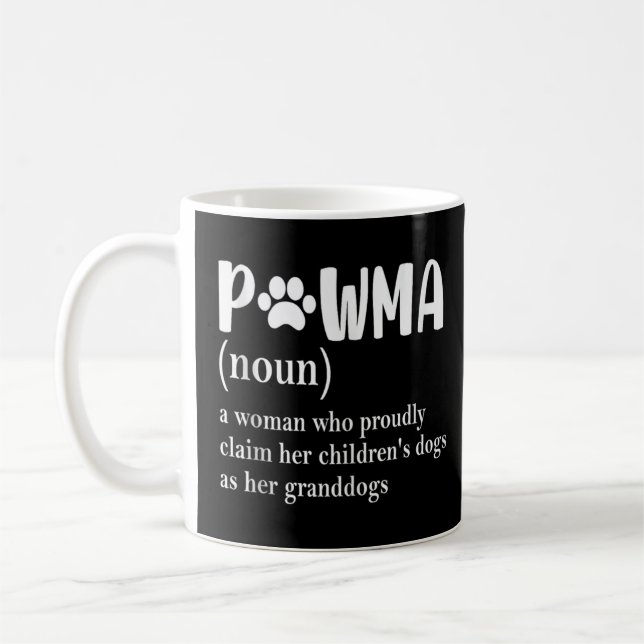 Pawma Definition Mamma Grandma Moster Hundälskare  Kaffemugg (Vänster)
