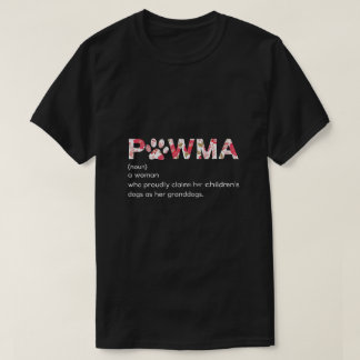 Pawma-definition med Blommigt Paw-utskrift T Shirt