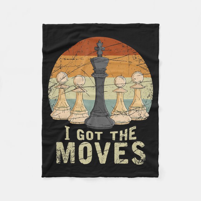 Pawn Kung Chess Figur Chessmen Gift Chess Fleecefilt (Framsidan)