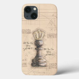 Pawn Kung / Queen, Old Fashioned Vintage Art Gift