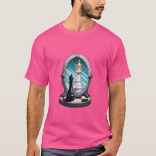 Pawn Queen Chess Player Spegel Reflection Potentia T Shirt