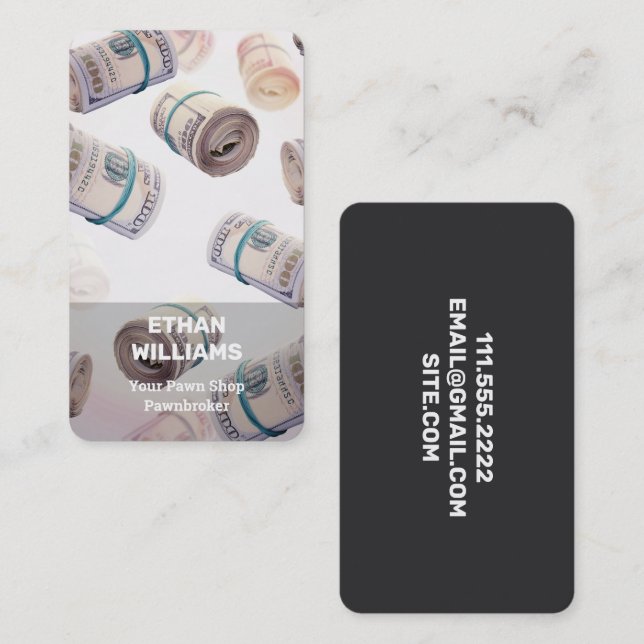 Pawn Shop Broker Visitkort (Fram/baksida)