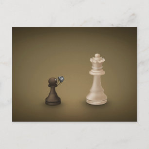 Pawn tar Queen Vykort