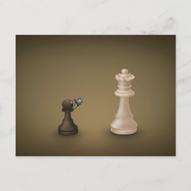 Pawn tar Queen Vykort (Framsida)